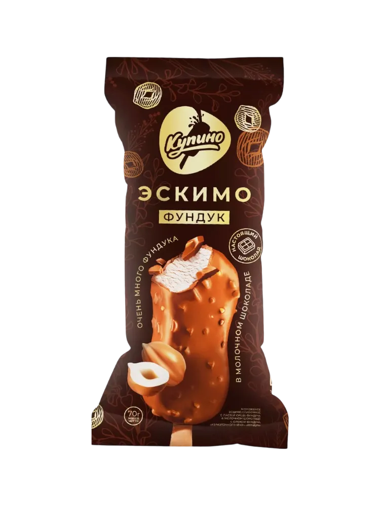 МОРОЖЕНОЕ КУПИНО ЭСКИМО ФУНДУК 70Г(24)