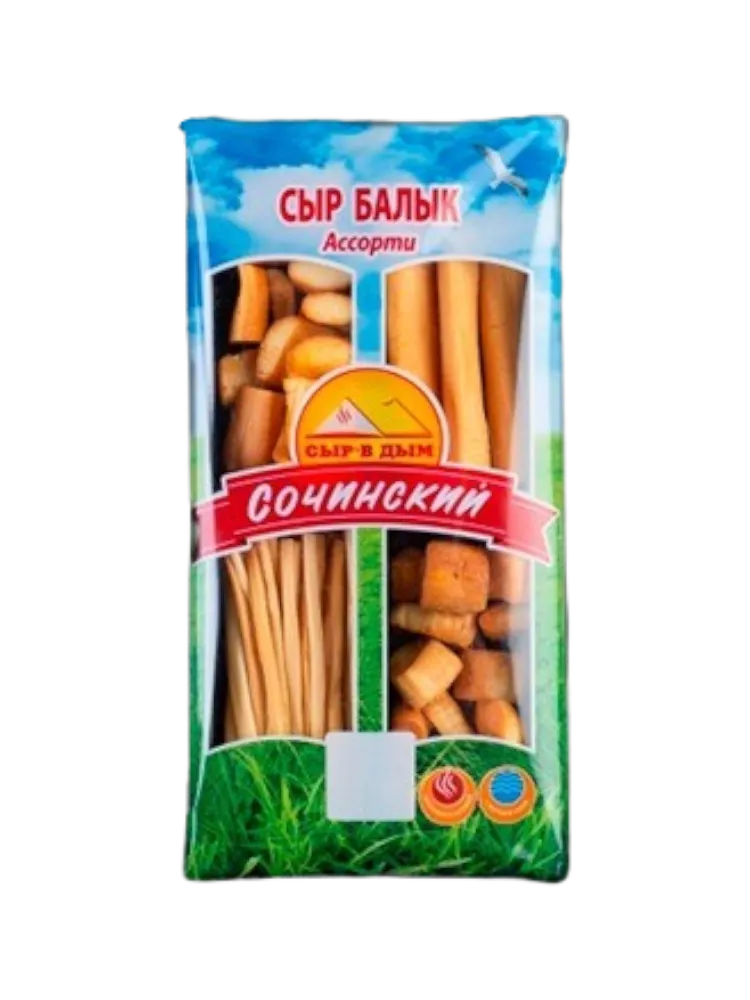 СЫР СОЧИНСКИЙ ЧЕЧИЛ БАЛЫК ОХОТНИЧИЙ КОПЧЕНЫЙ АССОРТИ 100Г(10)