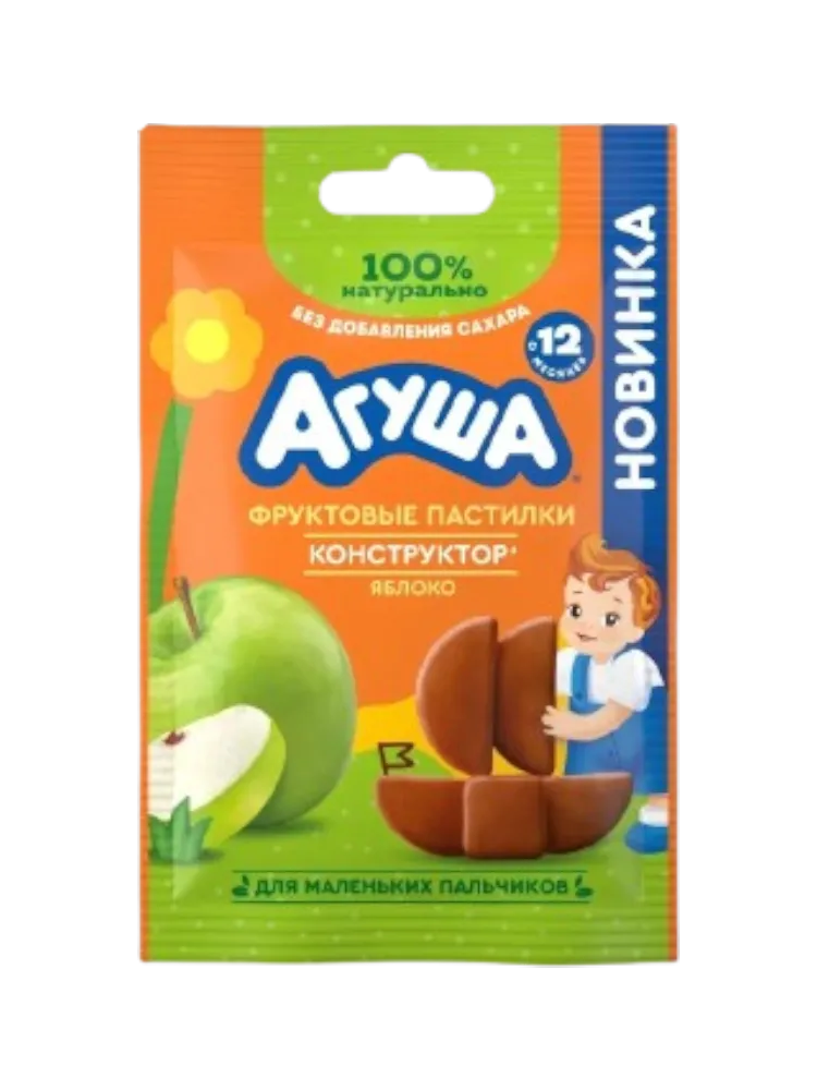 ПАСТИЛКИ ФРУКТОВЫЕ АГУША 12Г ЯБЛОКО