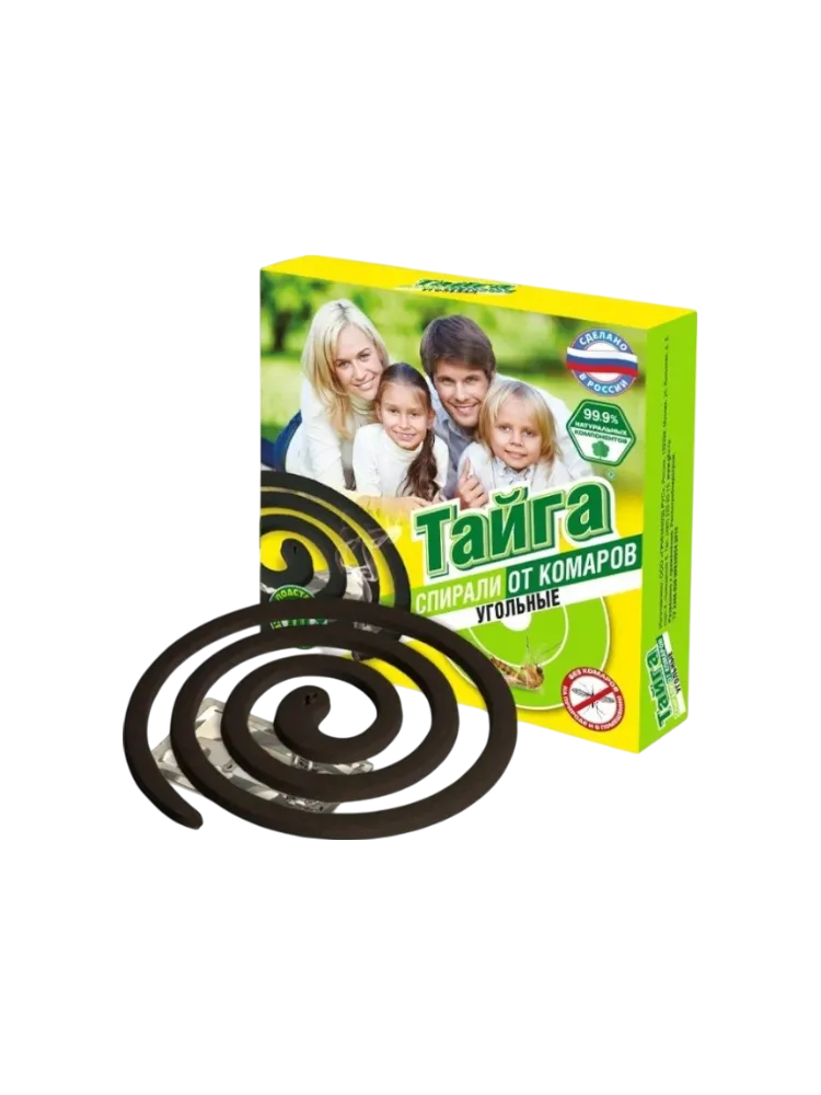 СПИРАЛИ ТАЙГА ОТ КОМАРОВ УГОЛЬНЫЕ 10ШТ(60)