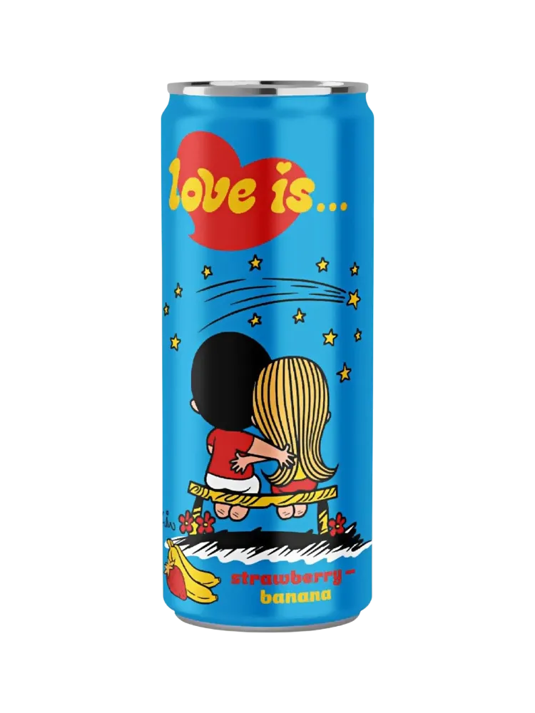НАПИТОК LOVE IS КЛУБНИКА И БАНАН 330 МЛ Ж/Б (12)