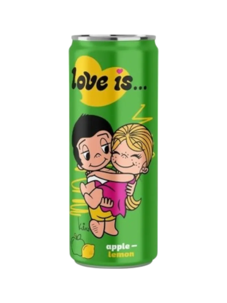НАПИТОК LOVE IS ЯБЛОКО И ЛИМОН 330 МЛ Ж/Б (12)