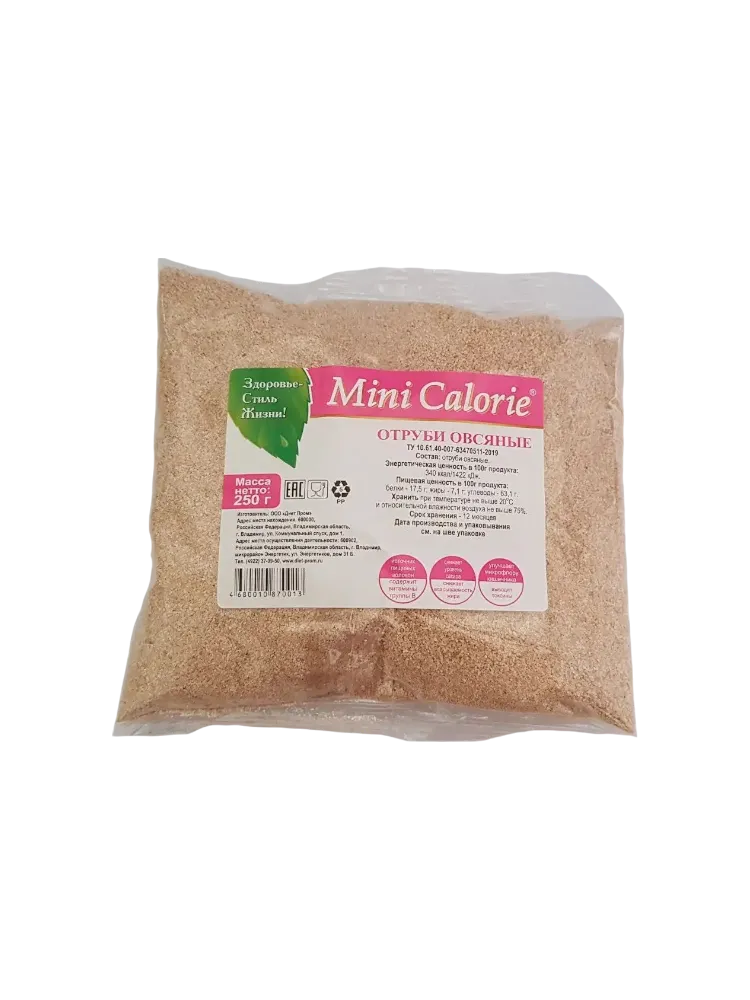 ОТРУБИ ОВСЯНЫЕ MINI CALORIE 250Г ОТБОРНЫЕ (15)