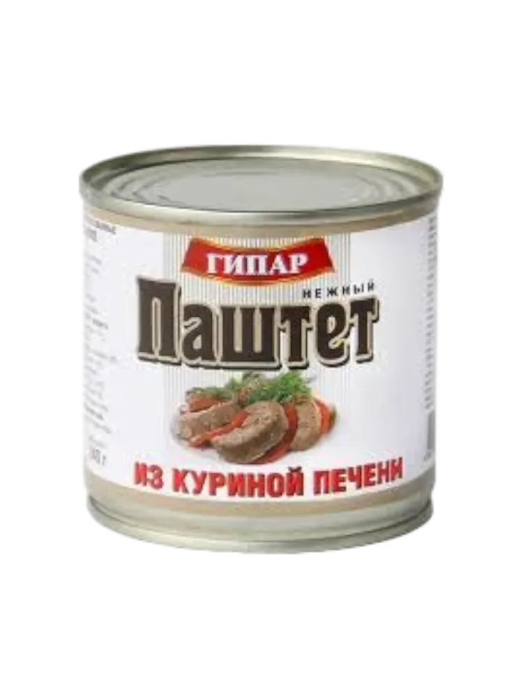 ПАШТЕТ ГИПАР НЕЖНЫЙ ИЗ КУРИНОЙ ПЕЧЕНИ 240Г(24)