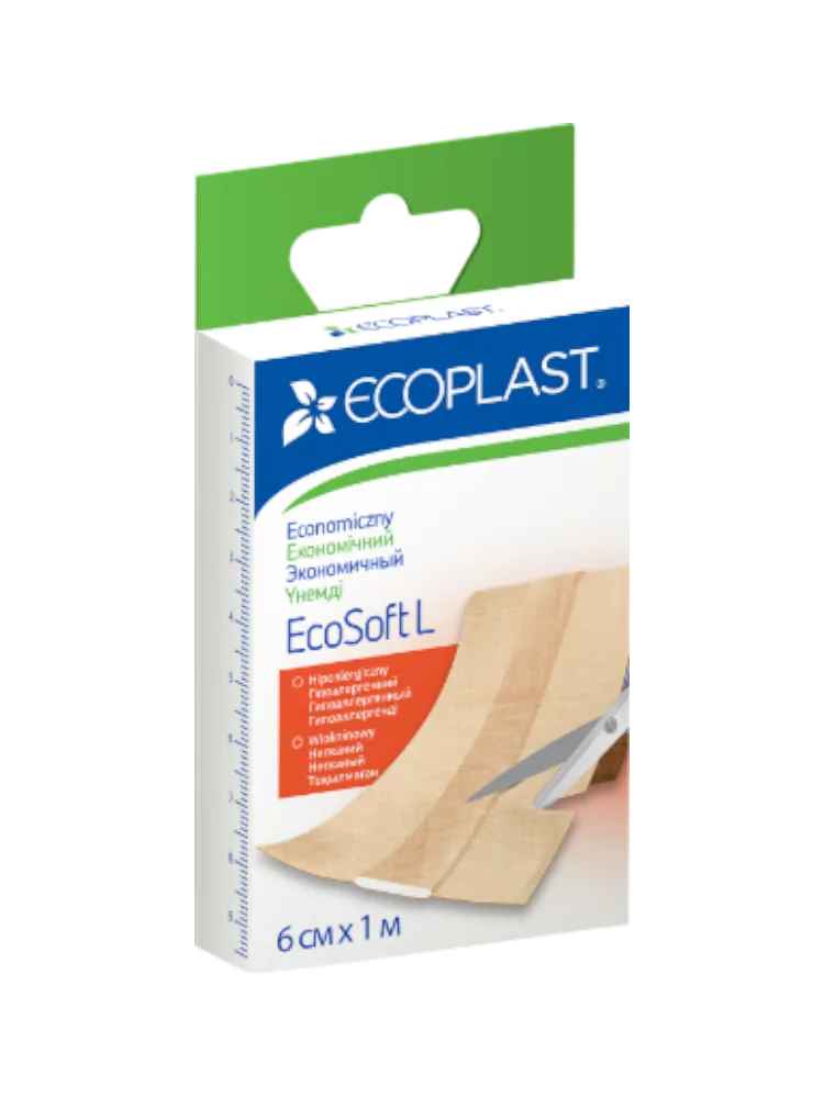 EP Пластырь мед нетканый EcoSoft L 6см х 1м