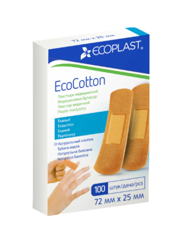 EP Пластырь мед тканый EcoCotton 72 х 25 мм - 100 шт
