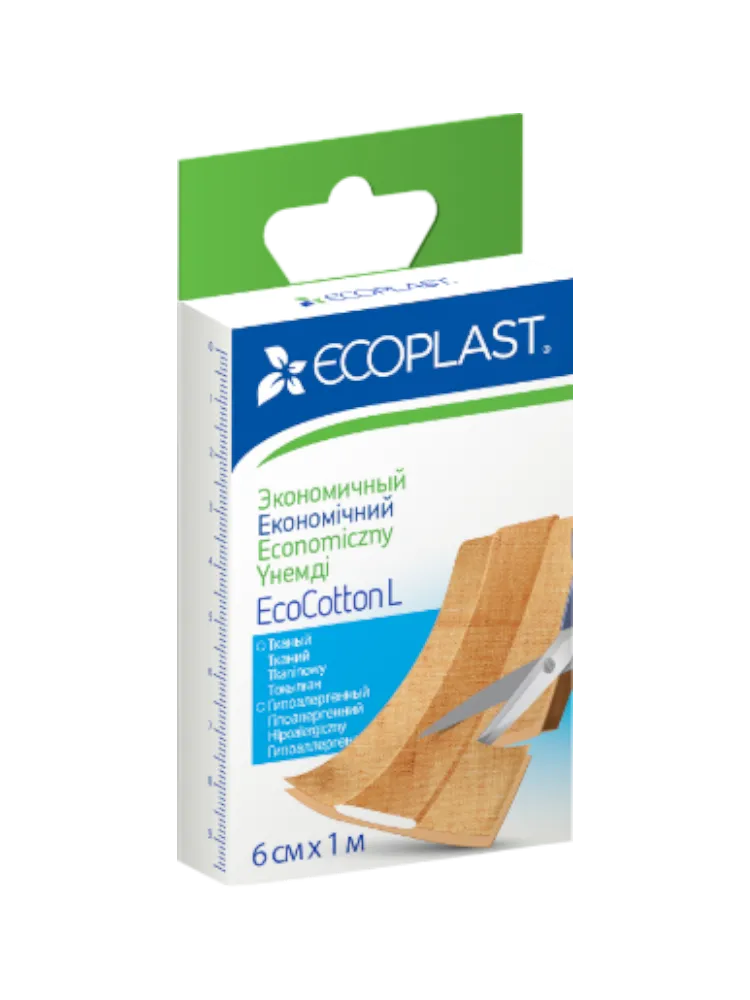 EP Пластырь мед тканый EcoCotton L 6см х 1м