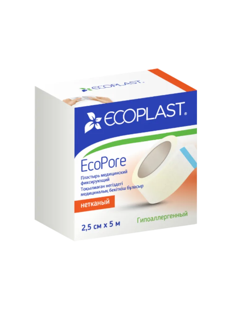 EP Пластырь мед фикс нетканый EcoPore 2,5см х 5м