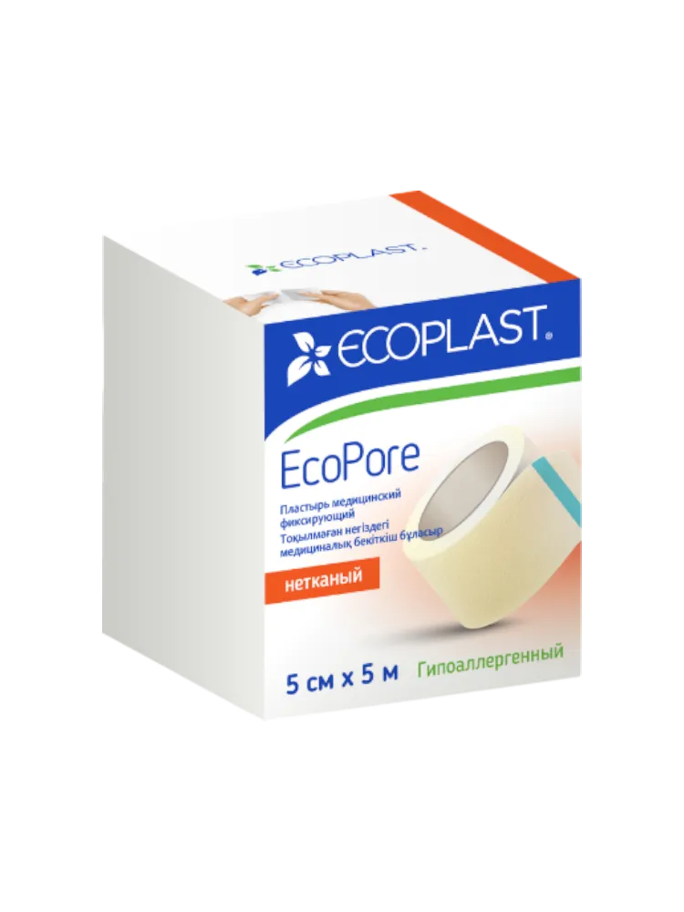 EP Пластырь мед фикс нетканый EcoPore 5см х 5м