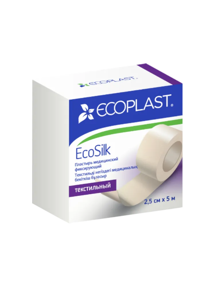 EP Пластырь мед фикс текстиль EcoSilk 2,5см х 5м - фото 1