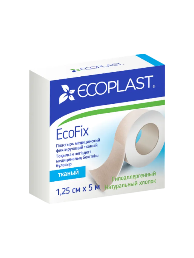 EP Пластырь мед фикс тканый EcoFix 1,25см х 5м