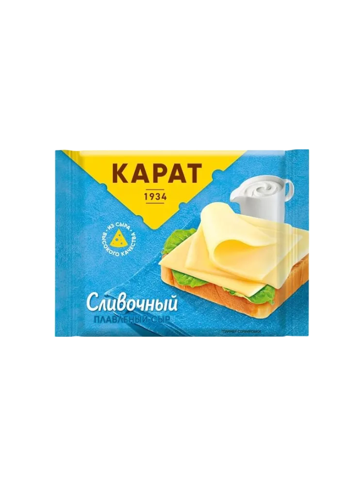 СЫР КАРАТ ПЛАВЛЕНЫЙ ЛОМТИКАМИ СЛИВОЧНЫЙ 130Г 25%(10)