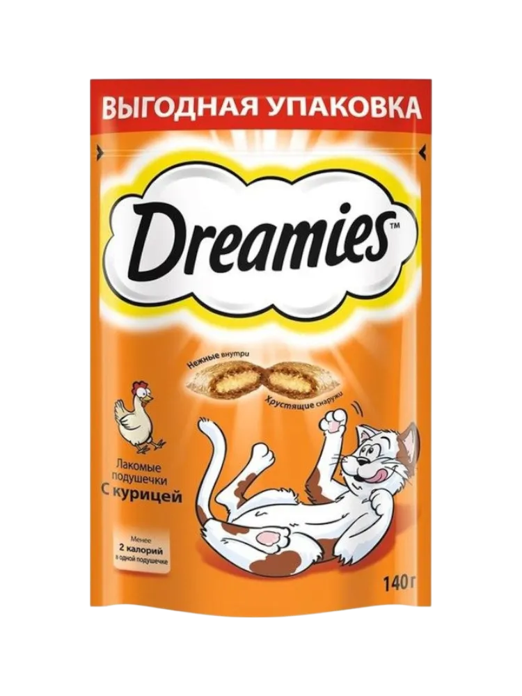 ЛАКОМСТВО Д/КОШЕК DREAMIES1 2*140Г КУРИЦА