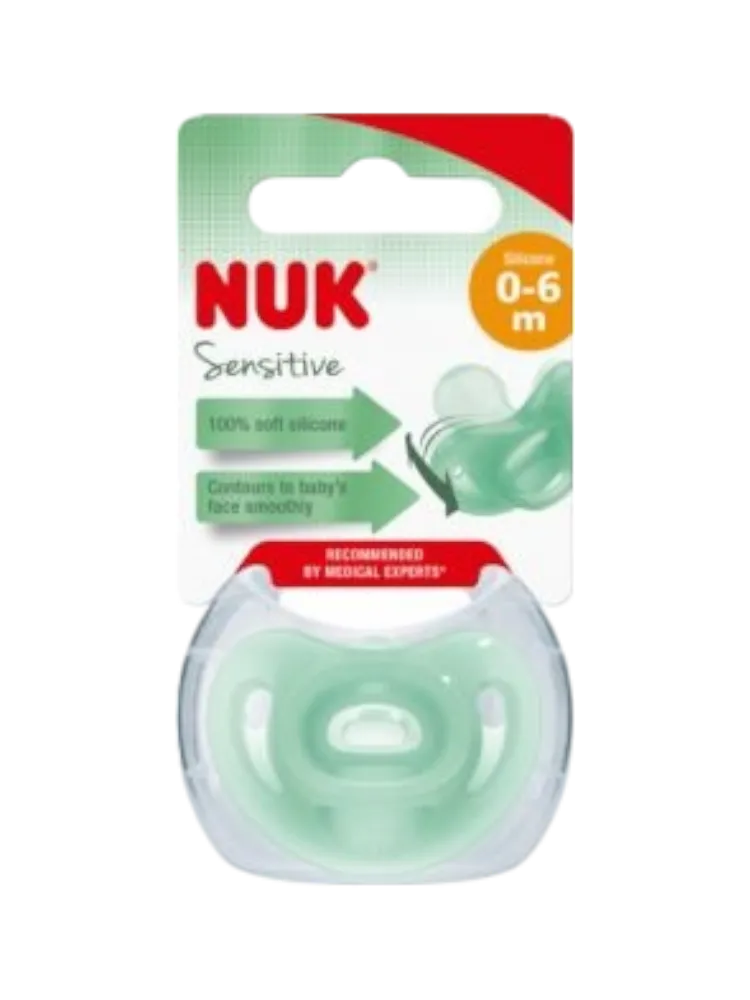 Пустышка NUK силикон Sensitive 0-6 мес. - фото 1