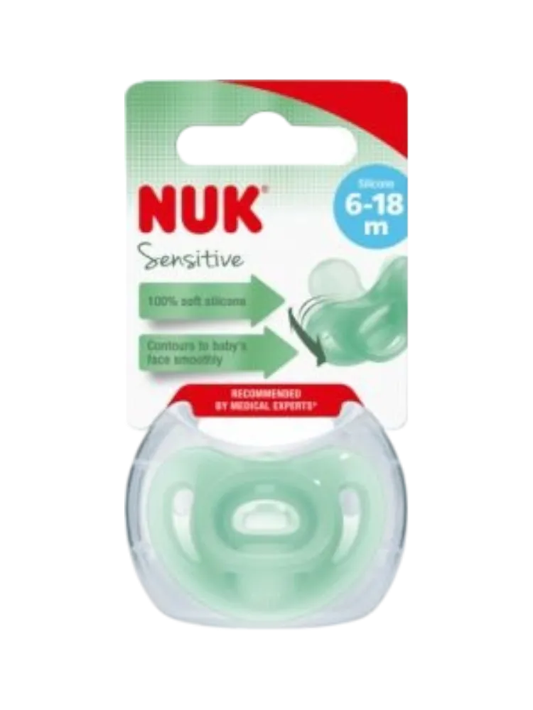 Пустышка NUK силикон Sensitive 6-18 мес. - фото 1