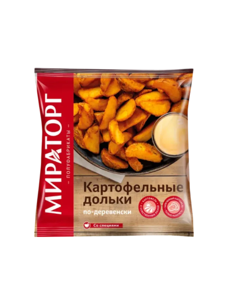 КАРТОФЕЛЬ ДОЛЬКИ С КОЖ ПО ДЕРЕВ МИРАТОРГ 500Г
