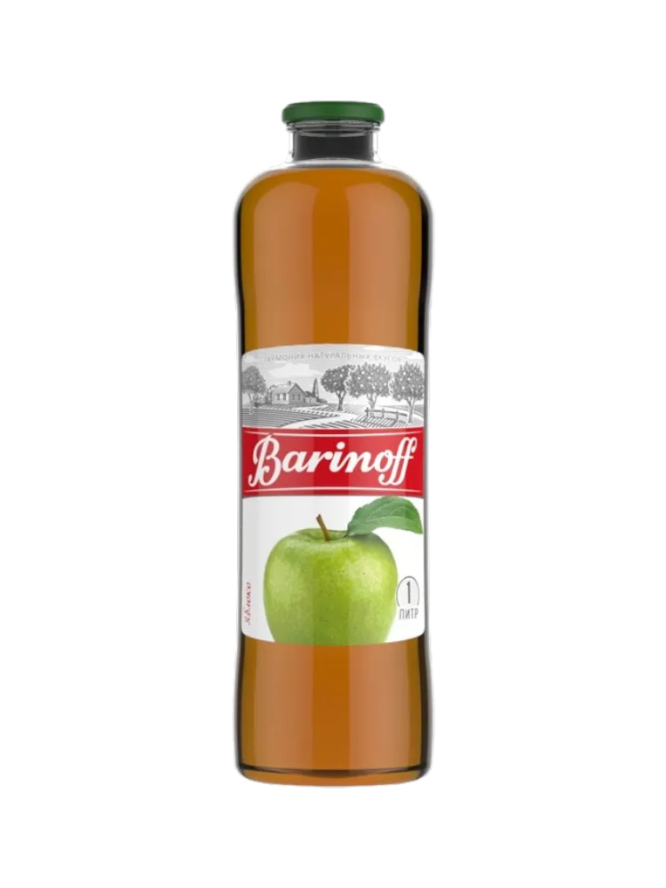 СОК BARINOFF 1Л ЯБЛОЧНЫЙ ВОСТ С МЯКОТЬЮ СТ/Б 1Л(6) - фото 1