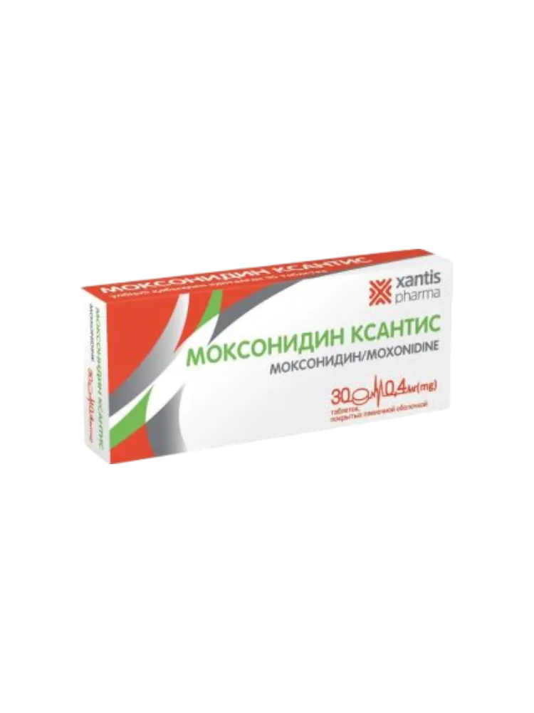 Моксонидин таб. п/о 0,4 мг.№30  Ксантис - фото 1