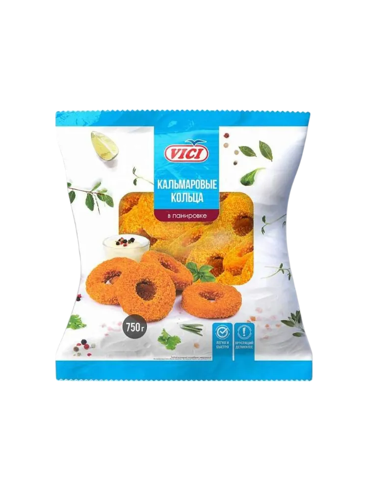 КОЛЬЦА КАЛЬМАРОВЫЕ VICI В ПАНИРОВКЕ ЗАМ 750Г(3)