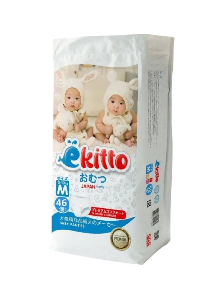 Подгузники-трусики Ekitto Premium M 5-10 кг-46шт