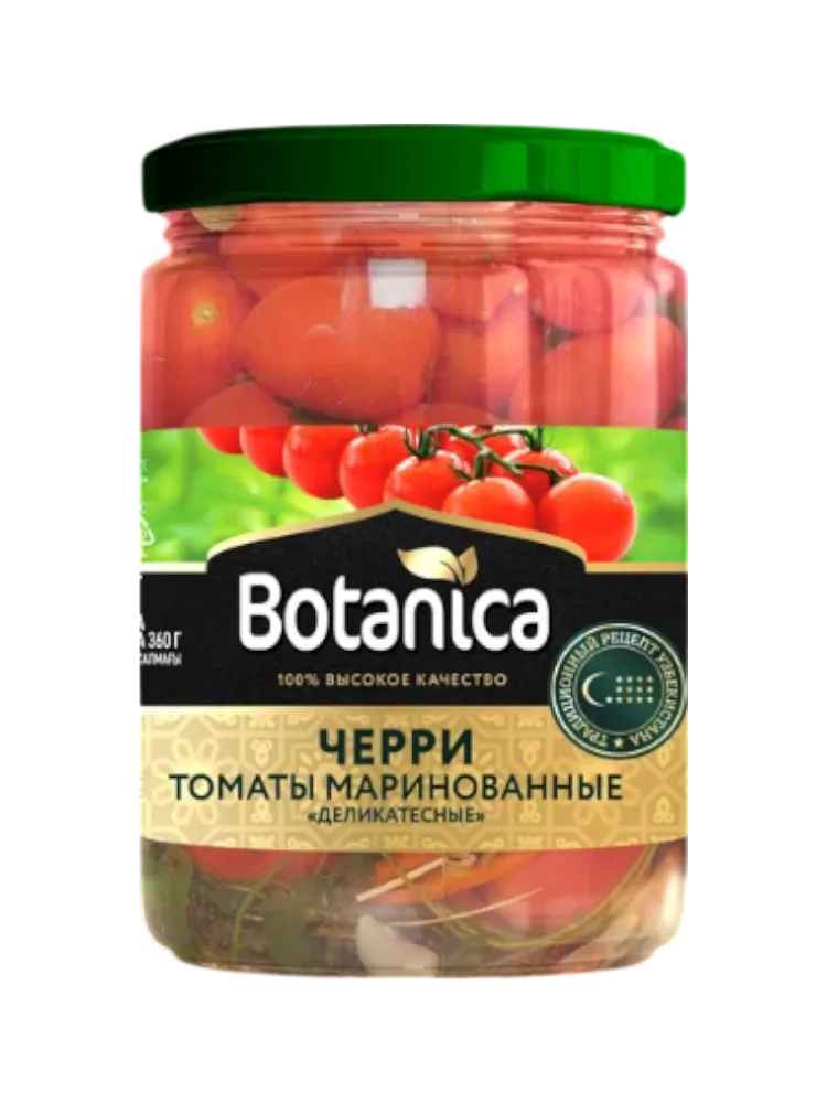 ТОМАТЫ BOTANICA 720МЛ МАРИНОВАННЫЕ ЧЕРРИ ДЕЛИКАТЕСНЫЕ(8)