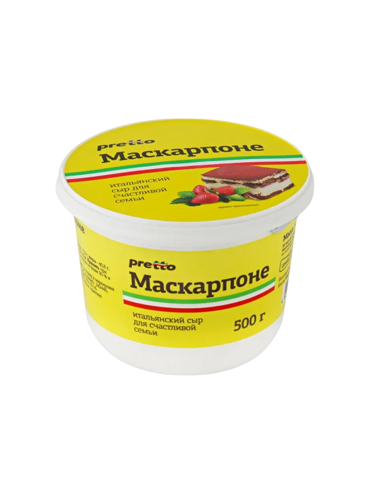 СЫР МАСКАРПОНЕ 500Г М.Д.Ж 80% 