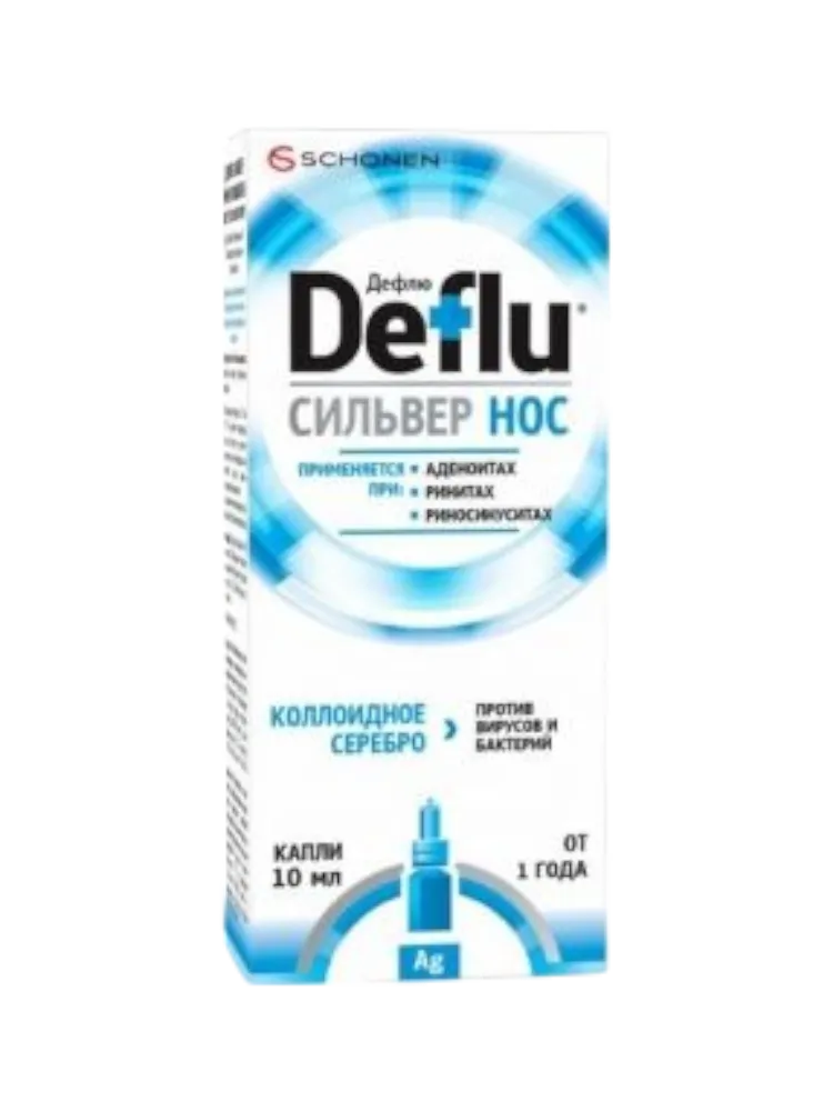 Дефлю Сильвер Нос 10мл капли назальные