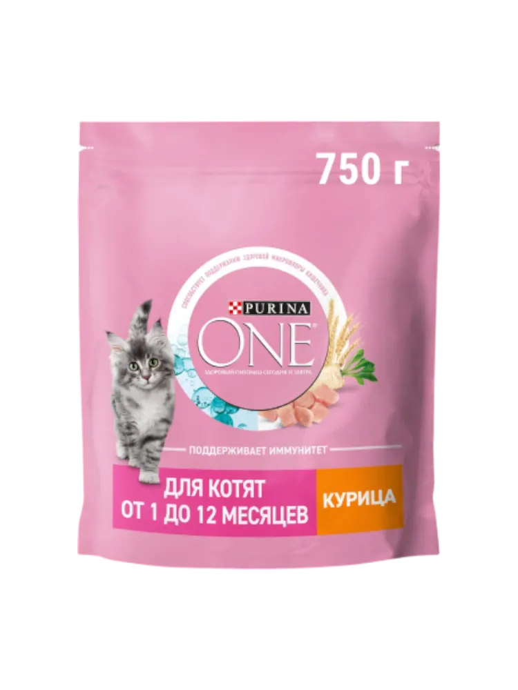 КОРМ СУХОЙ Д/КОТЯТ PURINA ONE 750Г КУРИЦА(8)
