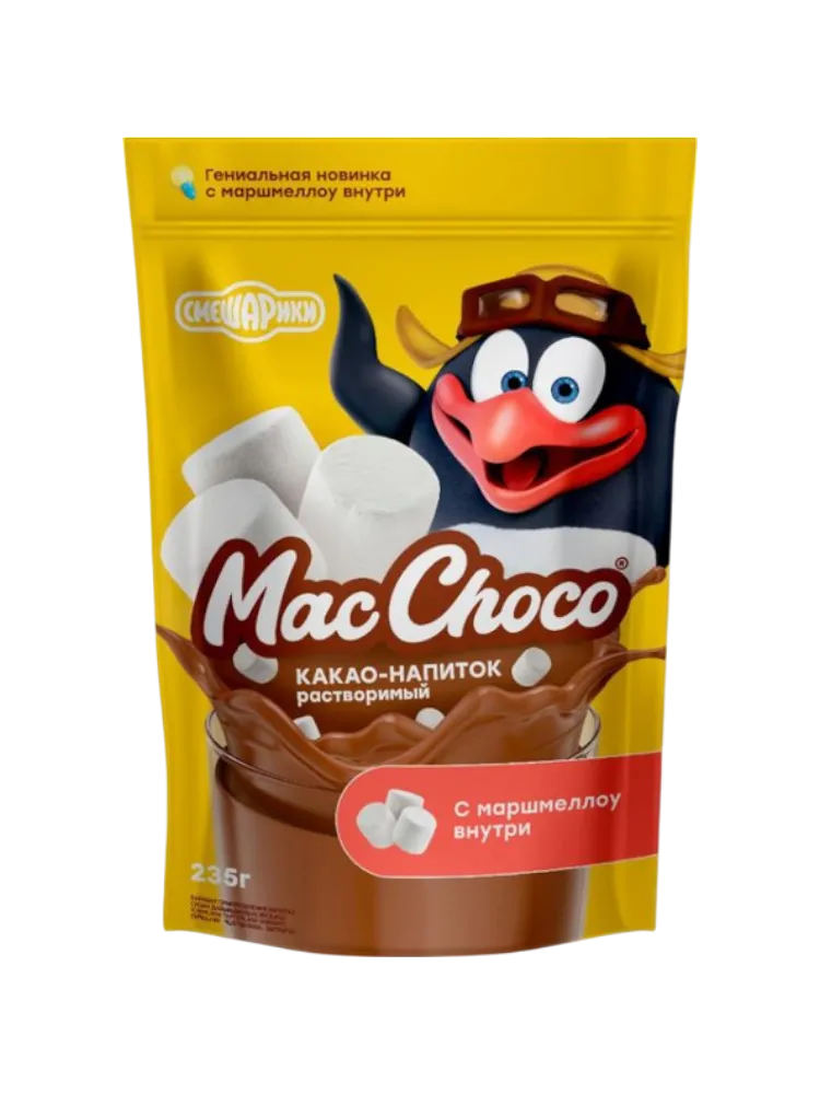 КАКАО MACCHOCO MARSHMALLOW SMESHARIKI POUCH 235Г(12)