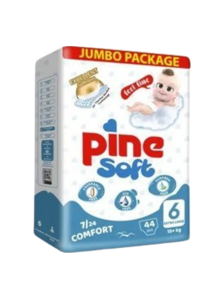 ПОДГУЗНИКИ PINE SOFT EXTRA LARGE 6 15+КГ 16ШТ(4)