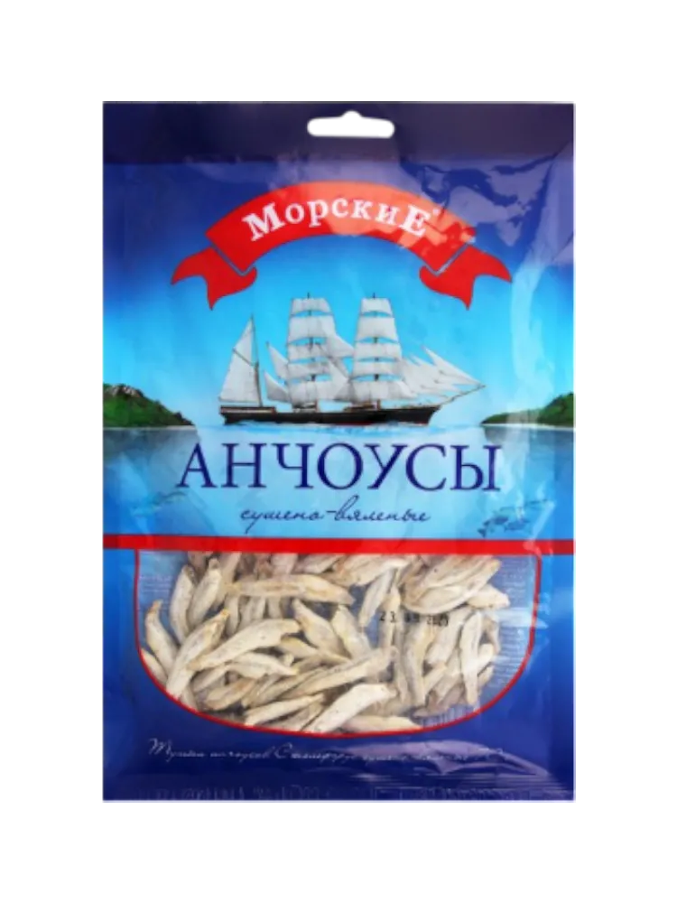 РАБКА АНЧОУСЫ МОРСКИЕ 60Г СУШЕНО ВЯЛЕНЫЕ(45)