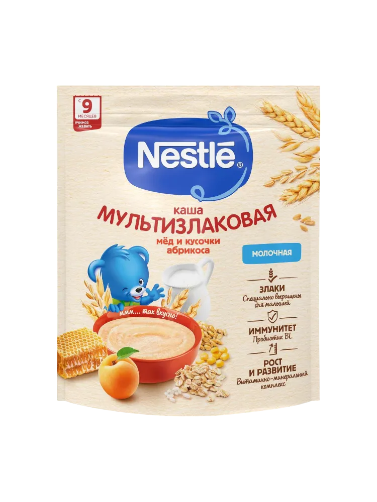 КАША NESTLE МОЛ 200Г МУЛЬТИЗЛАКОВАЯ МЕД АБРИКОС (9)