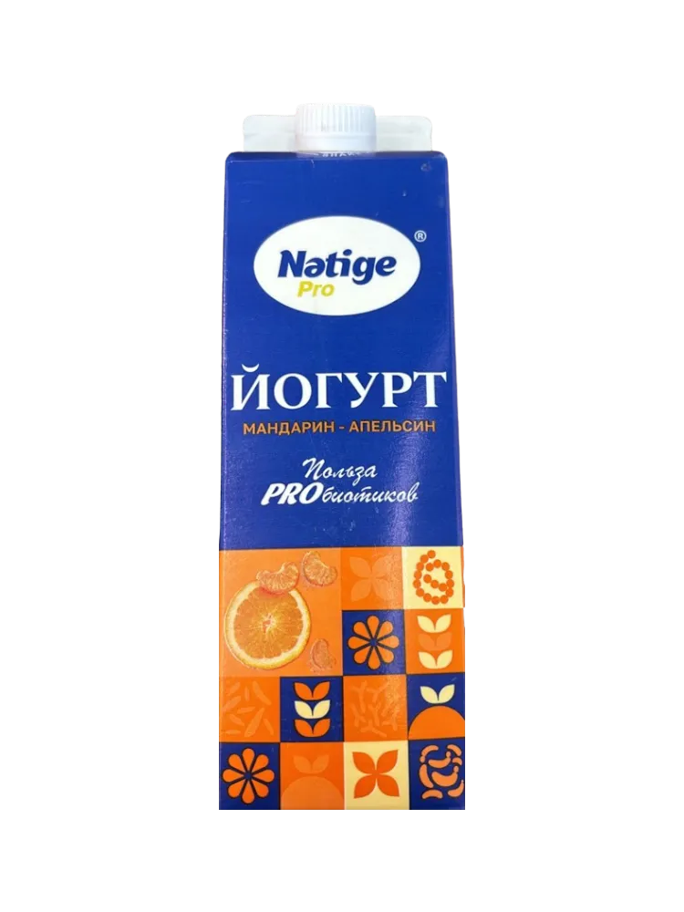 ЙОГУРТ ПИТ НЭТИЖЕ PRO МАНДАРИН/АПЕЛЬСИН 1,5% 0,9КГ П/П(20)
