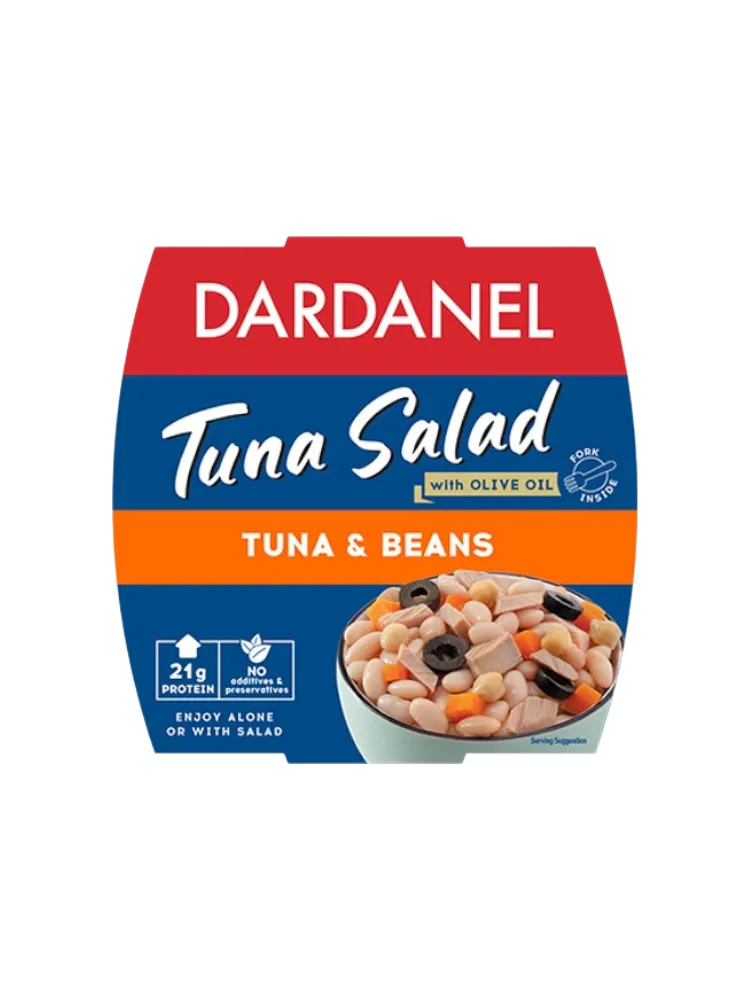 САЛАТ DARDANEL 160Г С ТУНЦОМ И ФАСОЛЬЮ В ПОДСОЛН МАСЛЕ(24) - фото 1