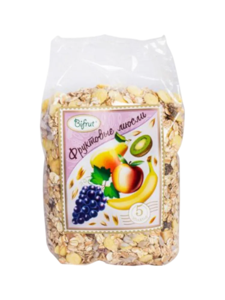 МЮСЛИ BIFRUT 500Г ФРУКТОВЫЕ(14) - фото 1