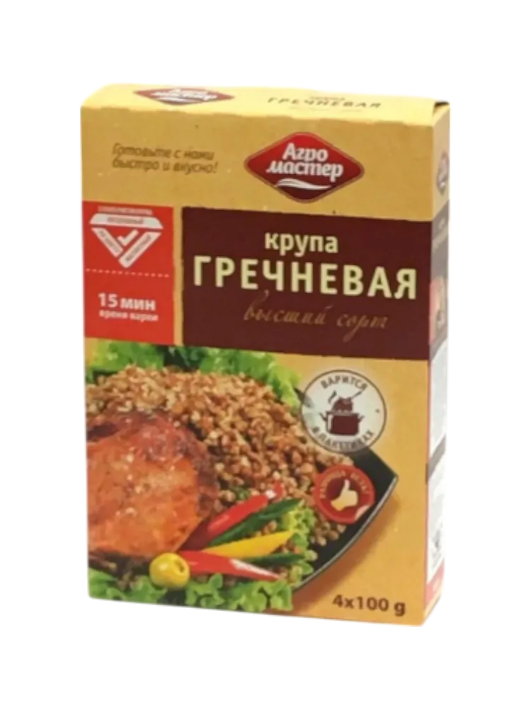 КРУПА АГРОМАСТЕР ГРЕЧНЕВАЯ 5*80Г ВАР ПАК(6) 