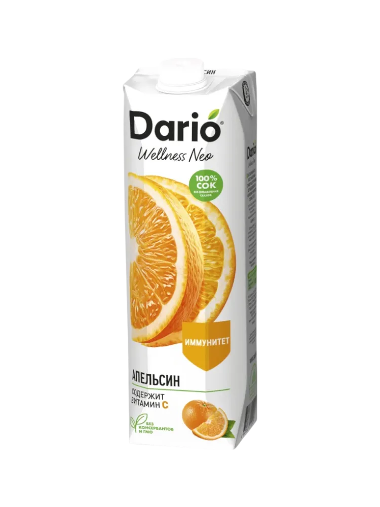 СОК DARIO WELLNESS 1Л АПЕЛЬСИНОВЫЙ(6)