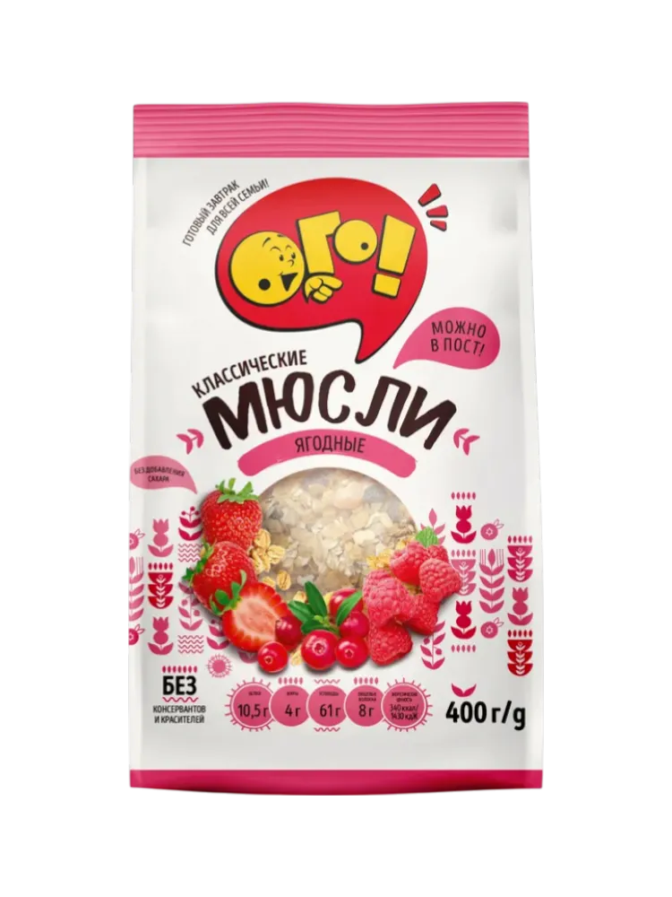 МЮСЛИ ОГО 400Г ЯГОДНЫЕ(10)