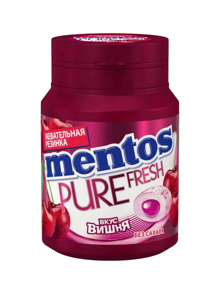 ЖЕВАТЕЛЬНАЯ РЕЗИНКА MENTOS  ВИШНЯ 54Г