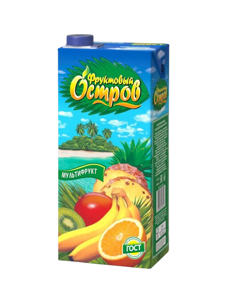 СОК ФРУКТОВЫЙ ОСТРОВ 2Л МУЛЬТИФРУКТ(6)