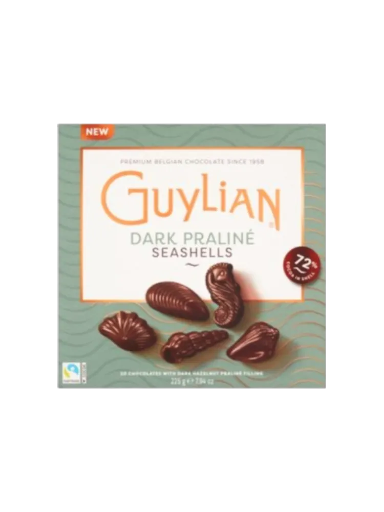 КОНФЕТЫ GUYLIAN 225Г МОРСКИЕ РАКУШКИ С ТЕМН ПРАЛИНЕ(12)