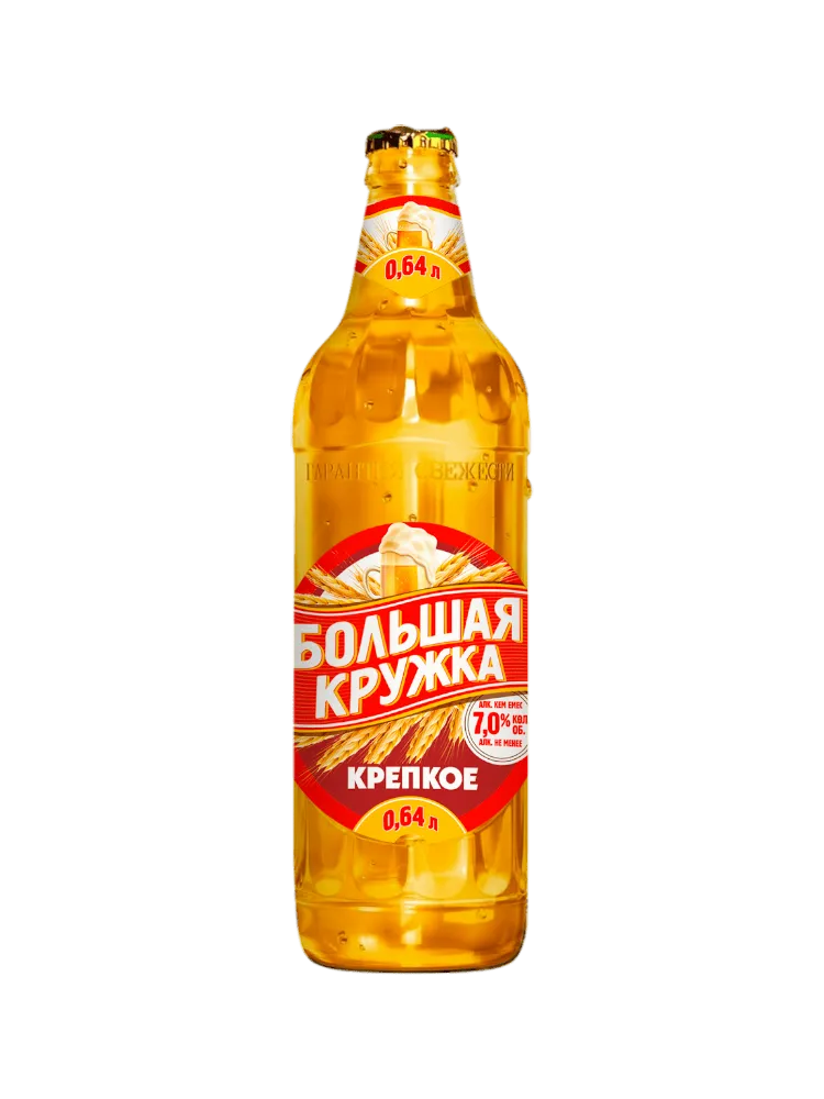 ПИВО БОЛЬШАЯ КРУЖКА 0.64Л КРЕПКОЕ СТ/Б - фото 1