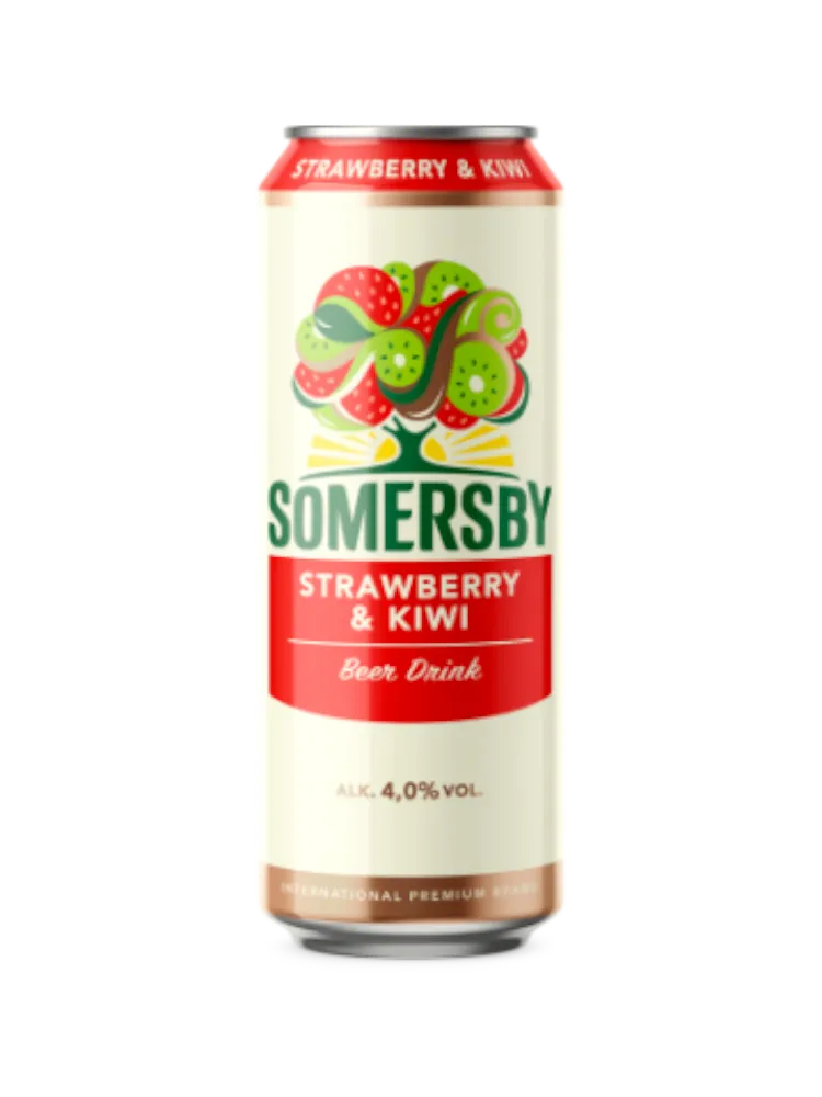 ПИВО SOMERSBY 430МЛ КЛУБНИКА И КИВИ Ж/Б  - фото 1