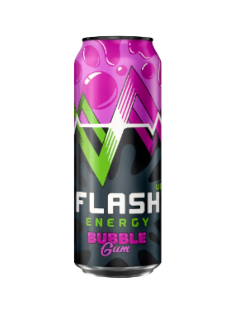 НАПИТОК FLASH UP ENERGY BUBBLE GUM ЭНЕРГЕТИЧЕCКИЙ 0,45Л Ж/Б