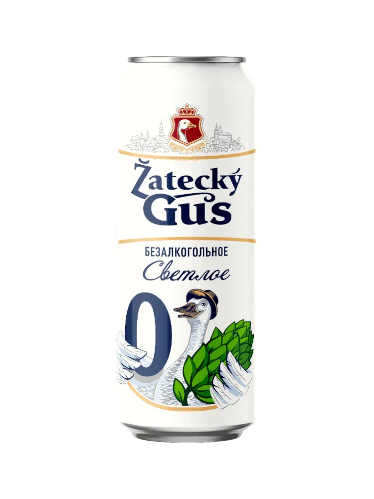 ПИВО ZATECKÝ GUS БЕЗАЛКО 0.43Л 0.5% Ж/Б (24)