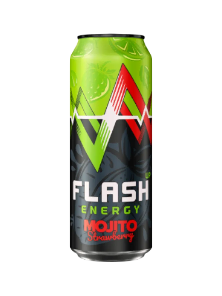 НАПИТОК ЭНЕРГЕТ FLASH UP 0.45Л MOJITO STRAWBERRY Ж/Б(24)