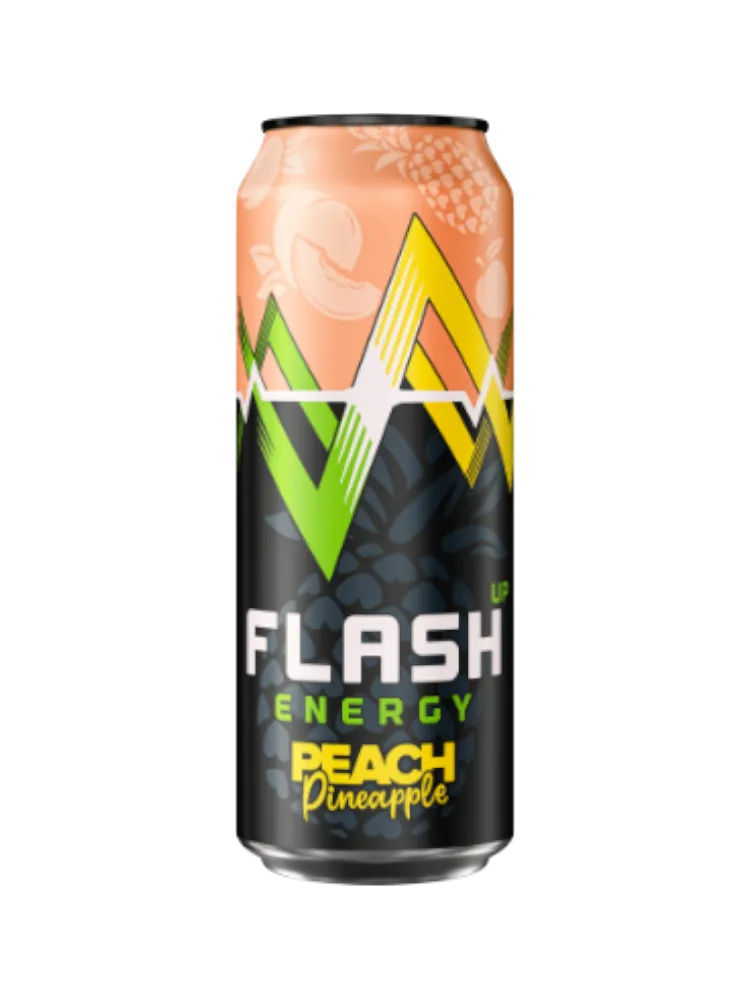 НАПИТОК ЭНЕРГЕТ FLASH UP 0.45Л PEACH PINEAPPLE Ж/Б(24)