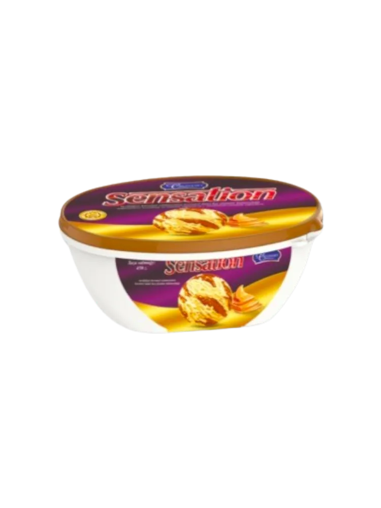 МОРОЖ ICE MASTER SENSATION ПЛОМБИР/КАРАМЕЛЬ ВАННА 450Г(12)