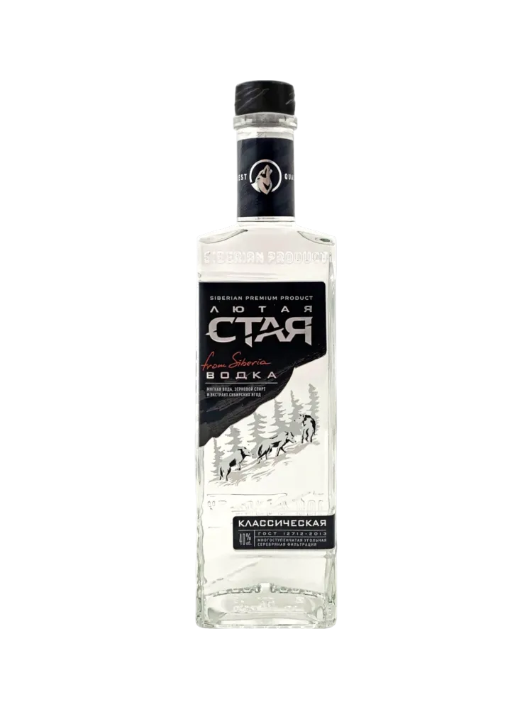 ВОДКА ЛЮТАЯ СТАЯ 0.5Л КЛАССИЧЕСКАЯ 40%(12) - фото 1