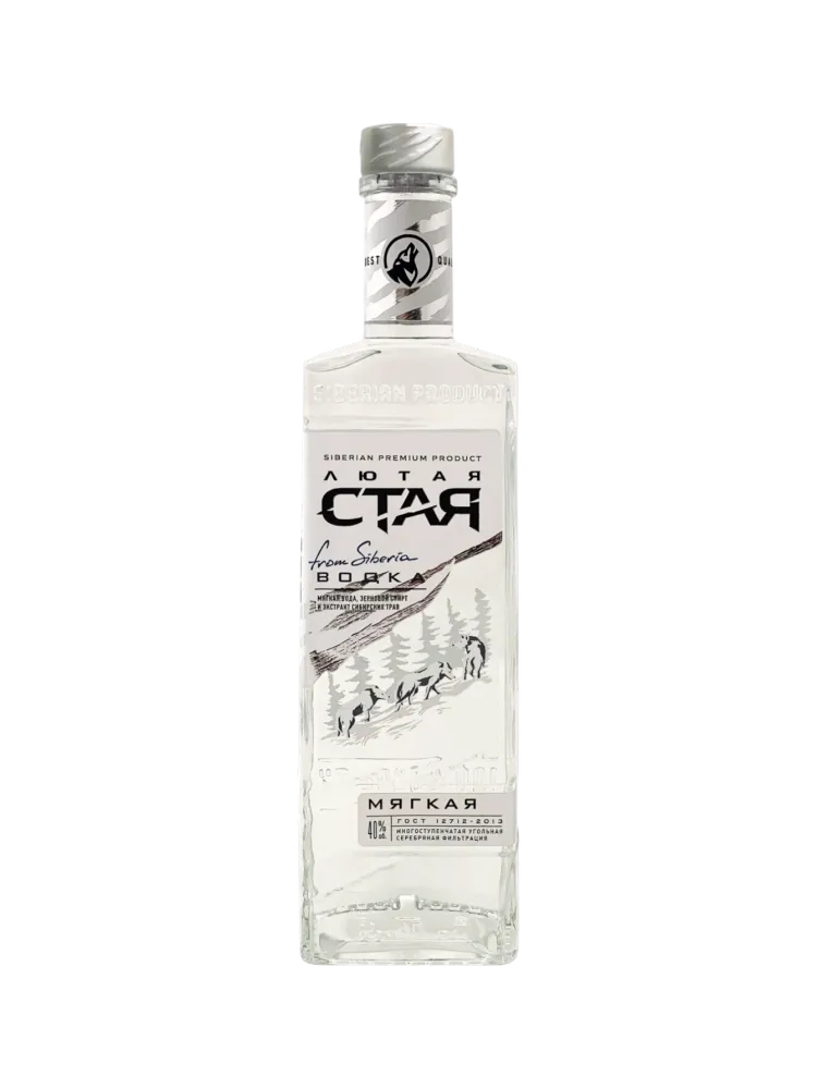 ВОДКА ЛЮТАЯ СТАЯ 0.5Л МЯГКАЯ 40%(12) - фото 1
